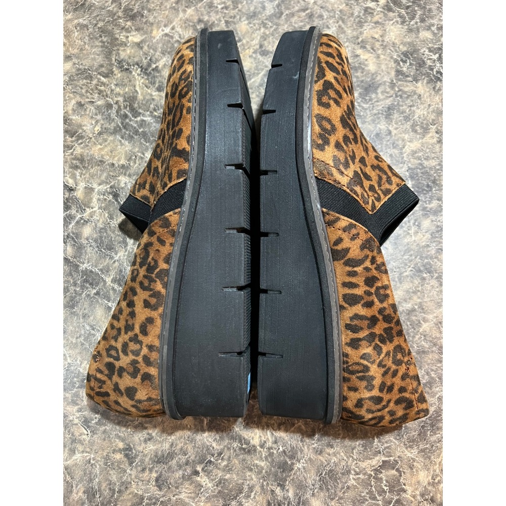 Clarks Collection Leopard Print Slip On Wedge Loafers Platform Comfort Women 10 - Picture 4 of 8